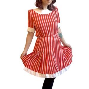 Givenchy Vintage Red and White Striped Dress